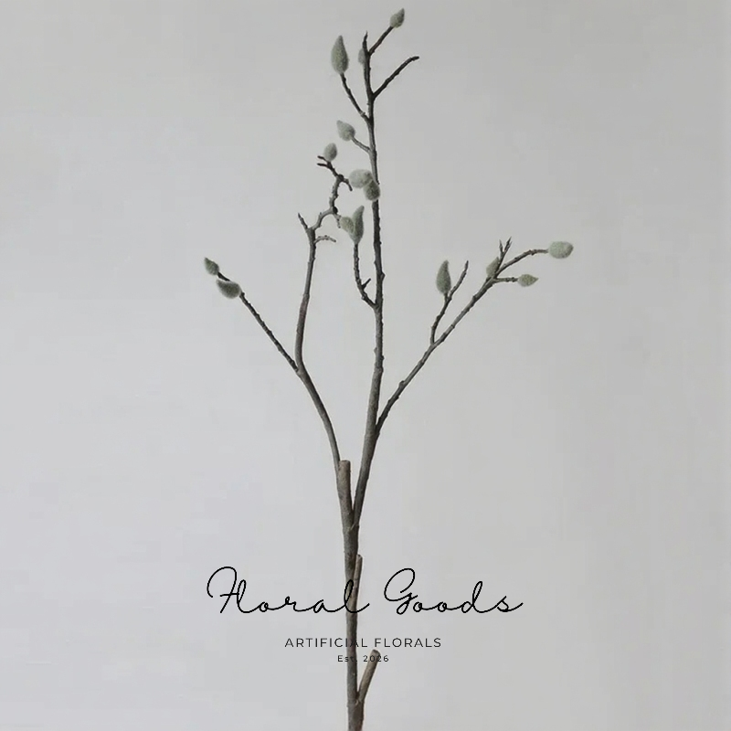 Velvet Magnolia Bud Branch – 36.6"