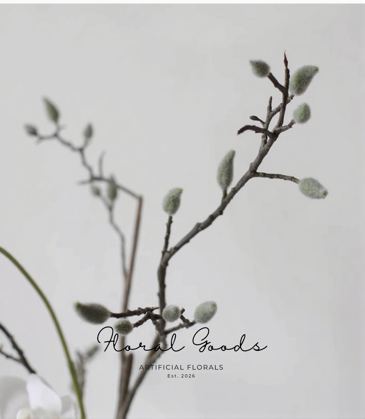 Velvet Magnolia Bud Branch – 36.6"