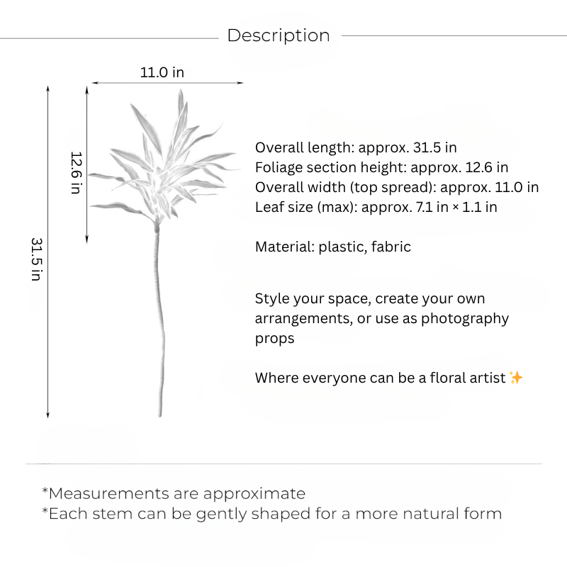Variegated Dracaena Stem – 31.5"