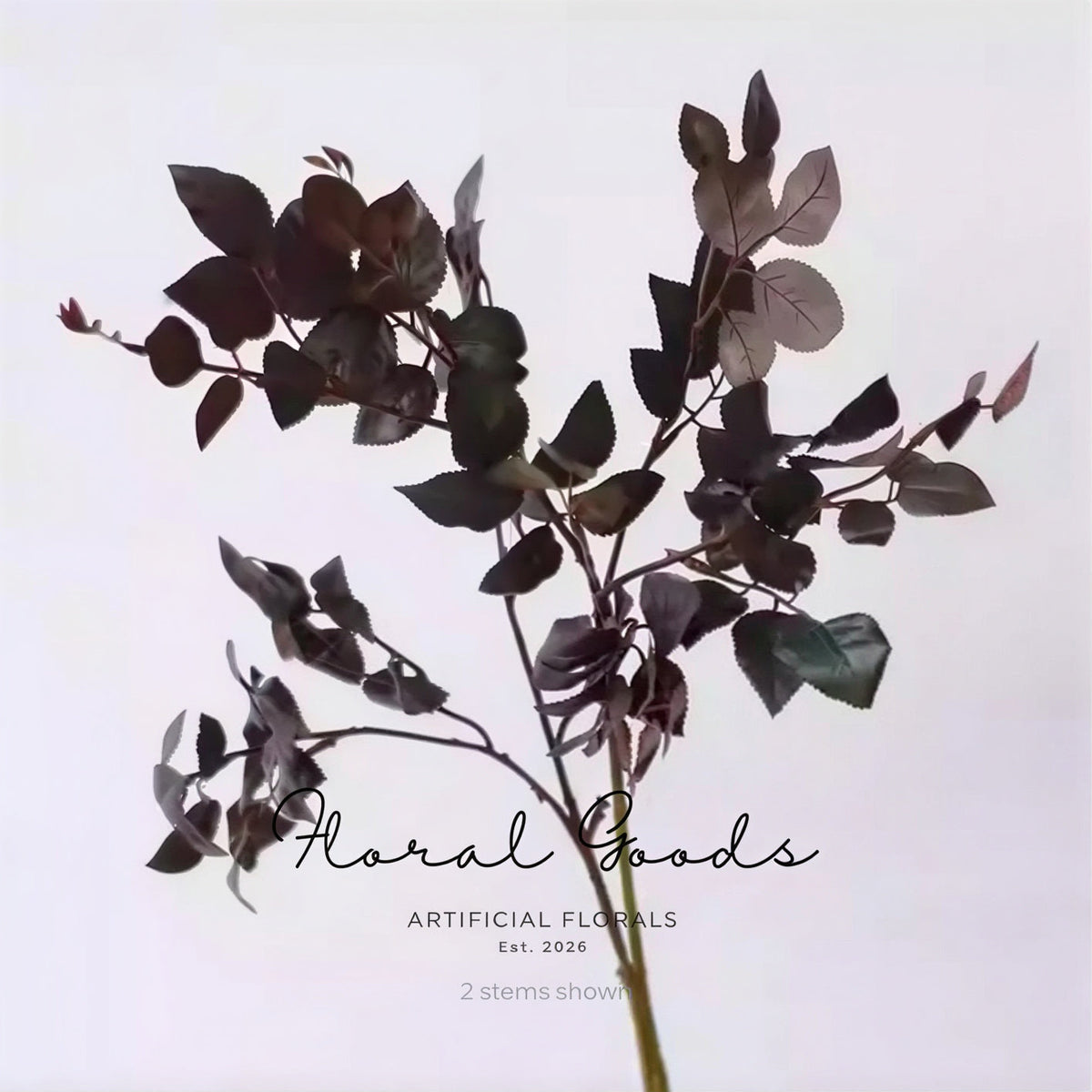 Wild Burgundy Rose Leaf Branch