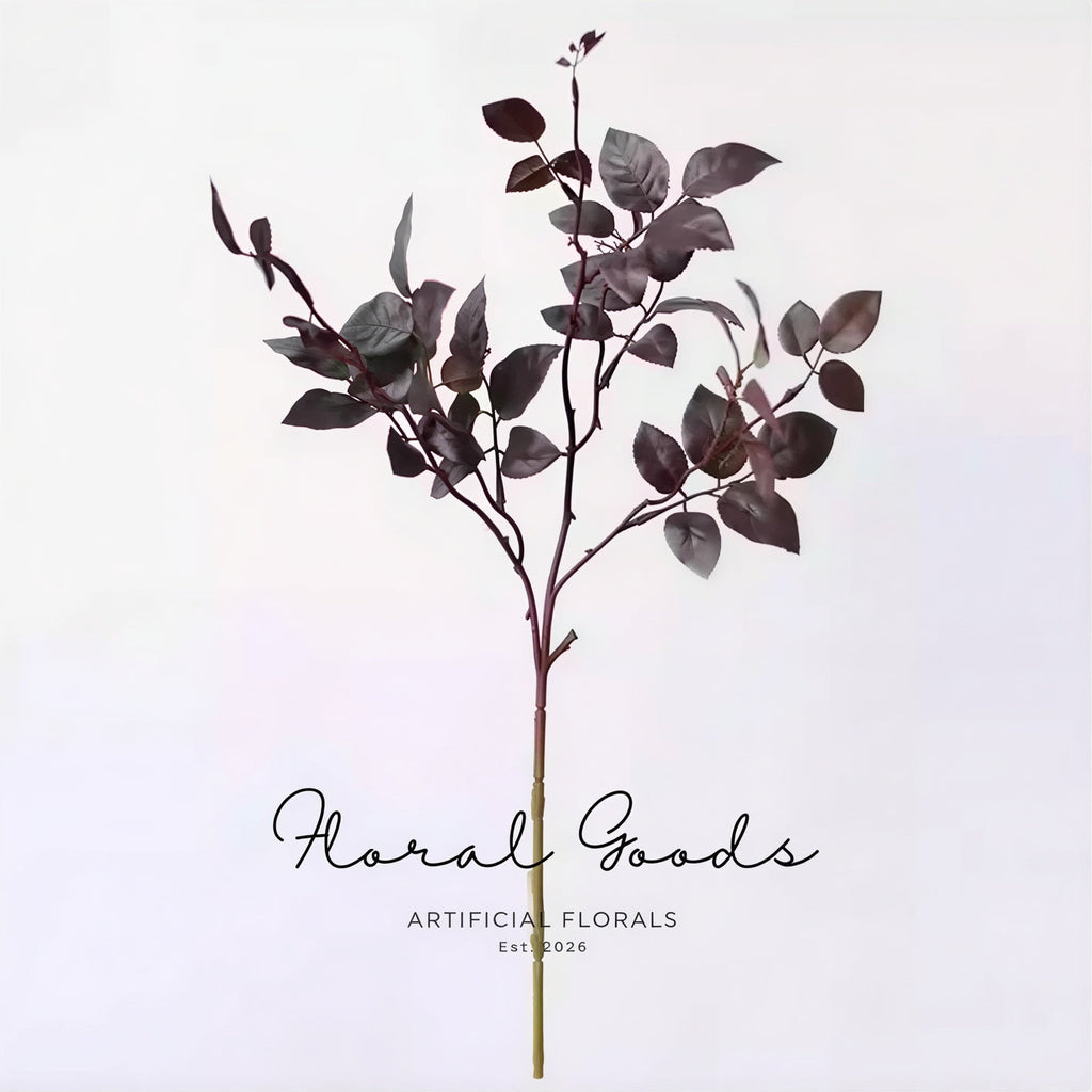 Wild Burgundy Rose Leaf Branch