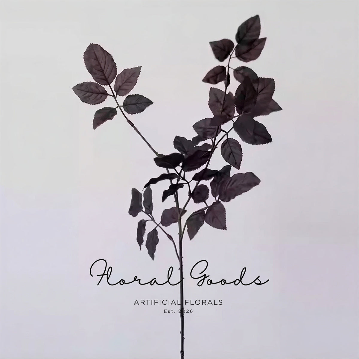 Wild Burgundy Rose Leaf Branch