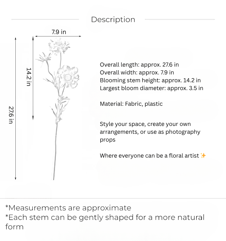 White Cosmos Spray – 36"