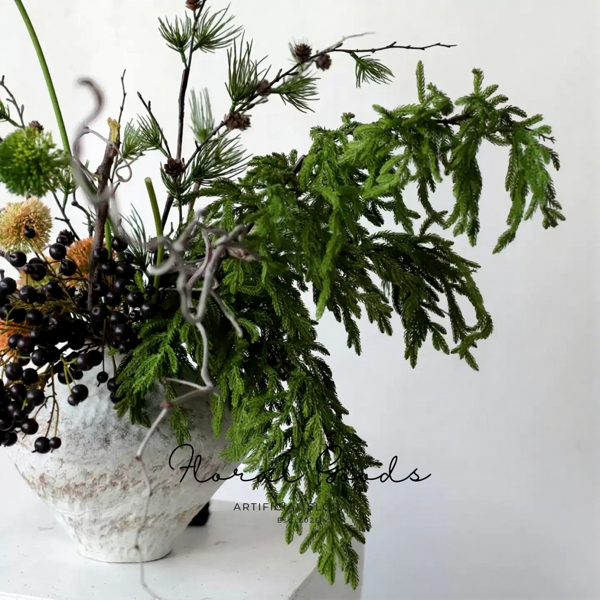 Wild Cypress Greenery Branch – 39.4"