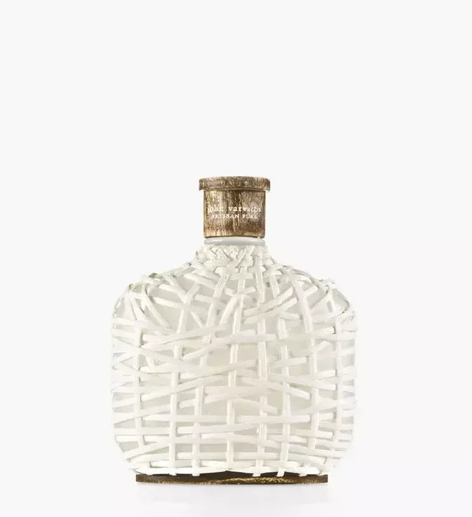 John Varvatos Artisan Pure men's fragrance in a white and brown coastal-style bottle.