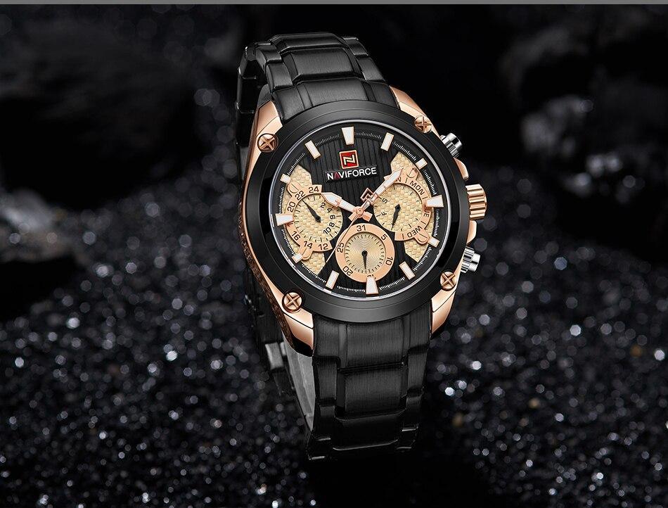 Waterproof Stainless Steel Chronometer Business Men's Watch