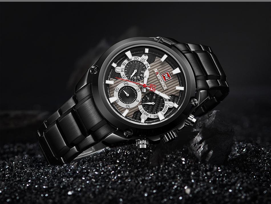 Waterproof Stainless Steel Chronometer Business Men's Watch