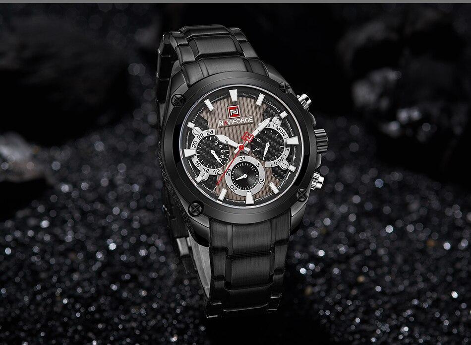 Waterproof Stainless Steel Chronometer Business Men's Watch