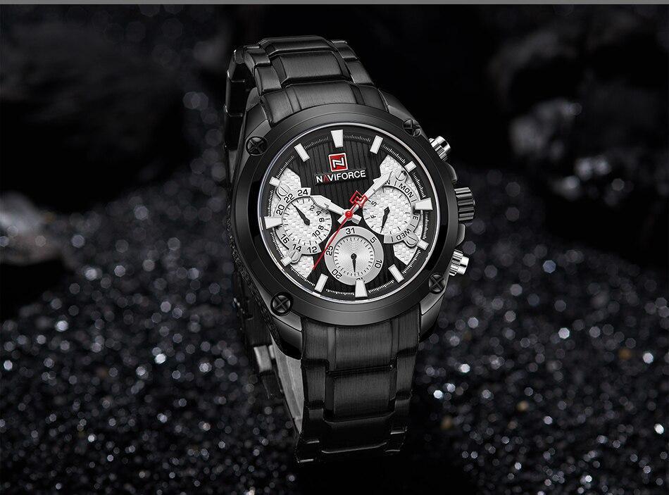 Waterproof Stainless Steel Chronometer Business Men's Watch