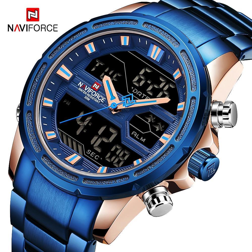 Men's Waterproof Analog Digital Multifunction Business Watch