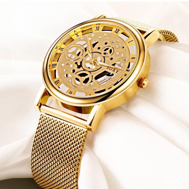 Unisex Silver Tone Stainless Steel Watch with Date Window