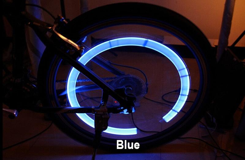 LED Tire Valve Cap Lights for Bicycle and Motorcycle Wheels