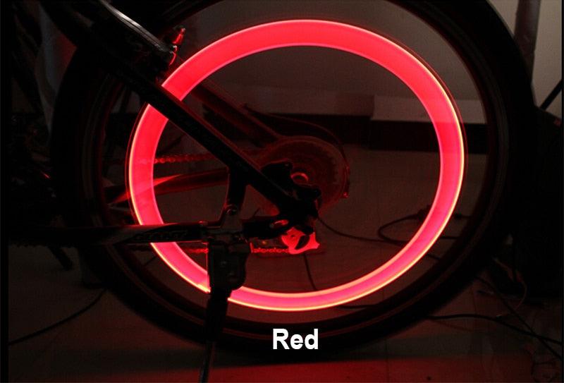 LED Tire Valve Cap Lights for Bicycle and Motorcycle Wheels