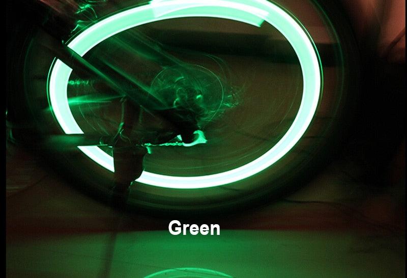 LED Tire Valve Cap Lights for Bicycle and Motorcycle Wheels