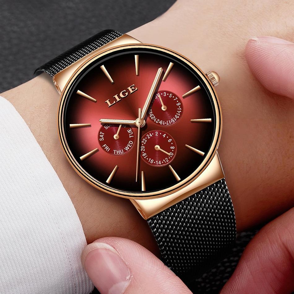 Unisex Elegant Stainless Steel Watch with Date and Chronometer