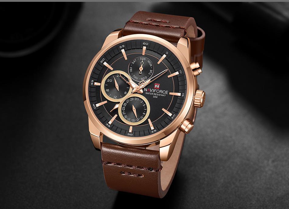 Elegant Waterproof Analog Quartz Watch with Luminous Dial