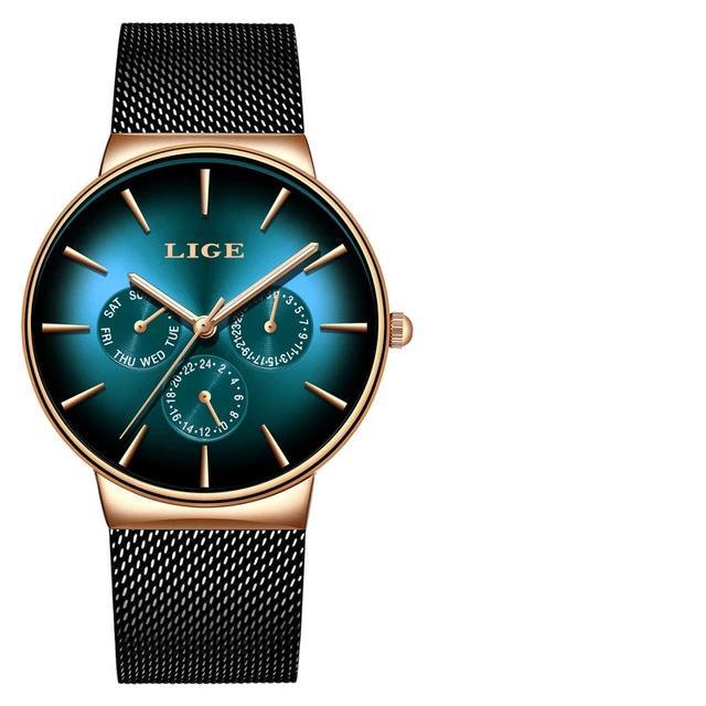 Unisex Elegant Stainless Steel Watch with Date and Chronometer