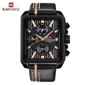 Men's Retro Waterproof Chronograph Watch with Genuine Leather Strap