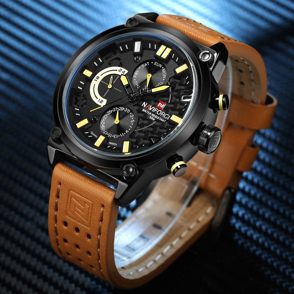 Luxury Men's Sports Watch with Fluorescent Hands