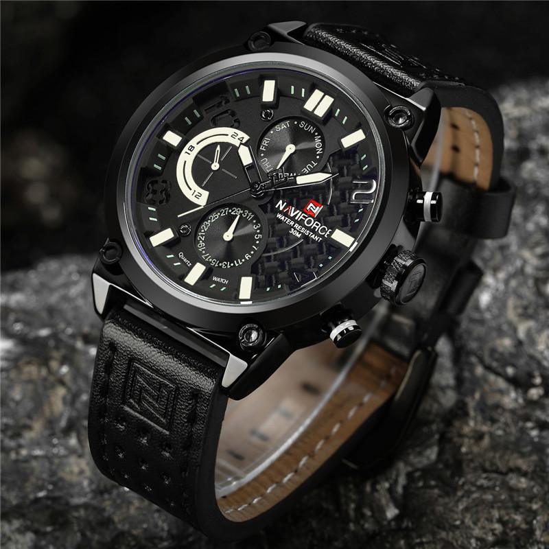 Luxury Men's Sports Watch with Fluorescent Hands