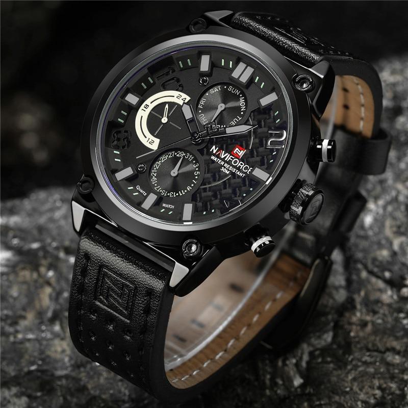 Luxury Men's Sports Watch with Fluorescent Hands
