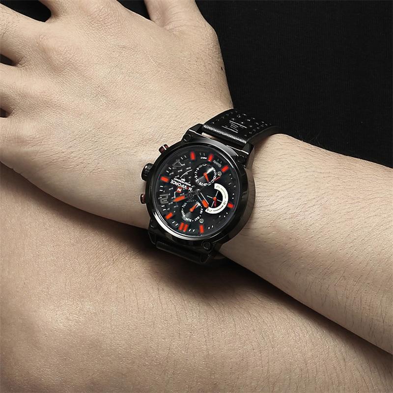 Luxury Men's Sports Watch with Fluorescent Hands
