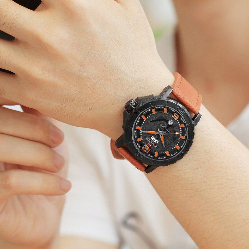 Men's Waterproof Nautical Watch with Anchor Detail Fluorescent Hands