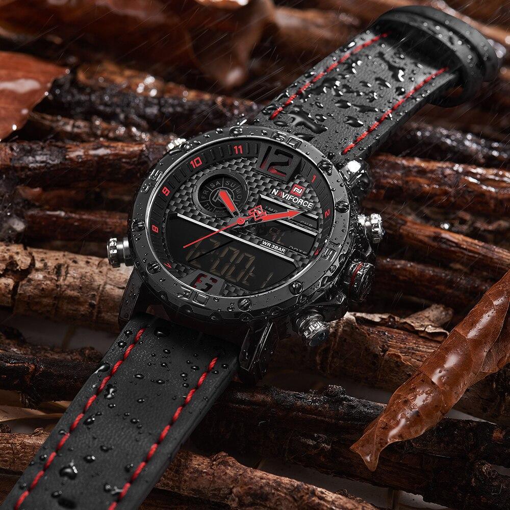 Men's Waterproof Sports Watch with Analog and Digital Display