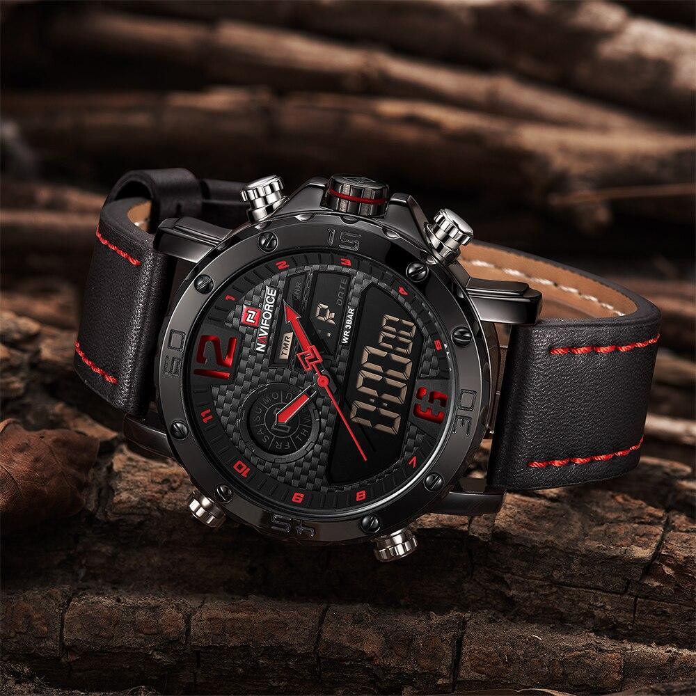 Men's Waterproof Sports Watch with Analog and Digital Display