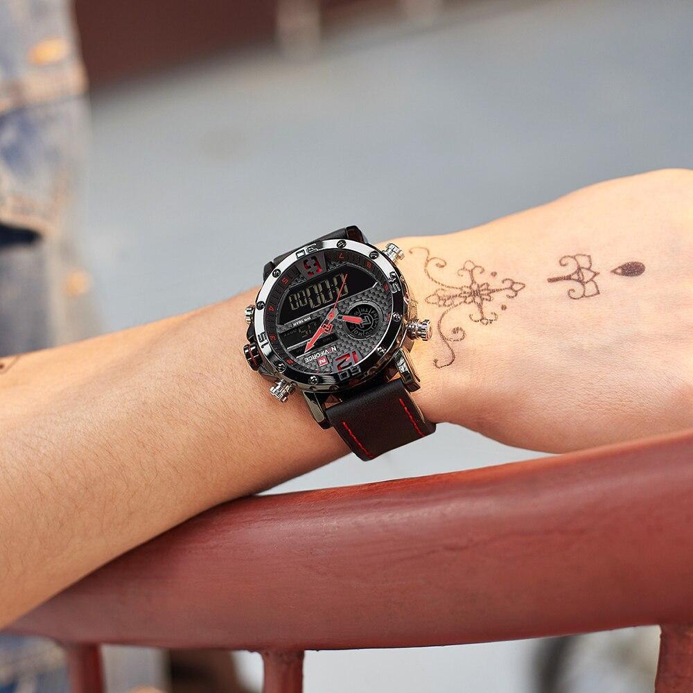 Men's Waterproof Sports Watch with Analog and Digital Display