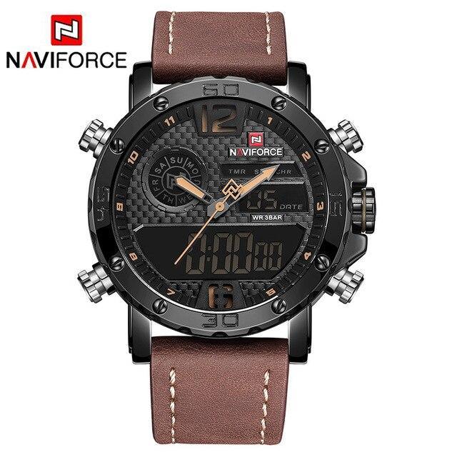 Men's Waterproof Sports Watch with Analog and Digital Display