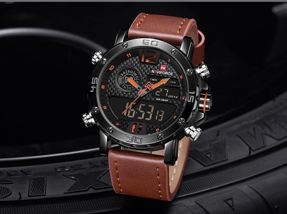 Men's Waterproof Sports Watch with Analog and Digital Display