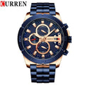 Men's Waterproof Chronograph Luxury Watch with Hardlex Dial