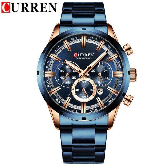 CURREN Men's Waterproof Sport Chronograph Watch with Date Display