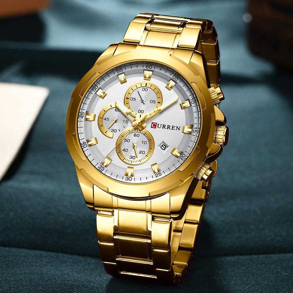 Men’s Water Resistant Sport Watch with Chronograph Dial