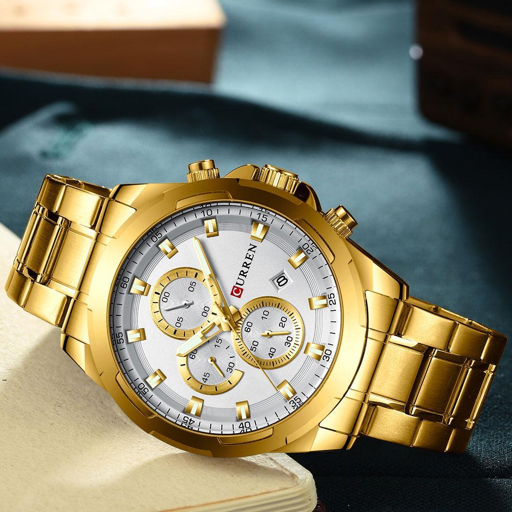 Men’s Water Resistant Sport Watch with Chronograph Dial