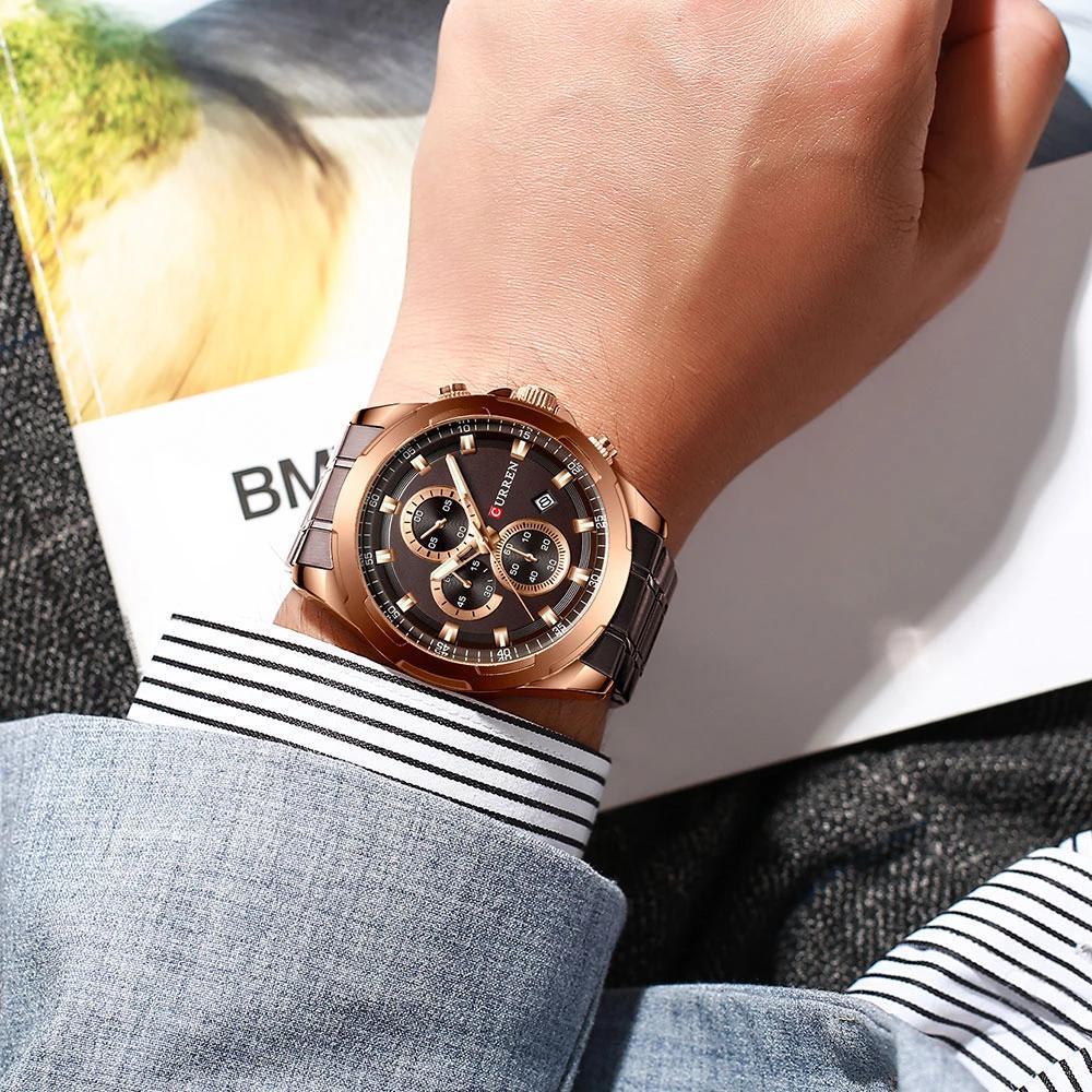 Men’s Water Resistant Sport Watch with Chronograph Dial