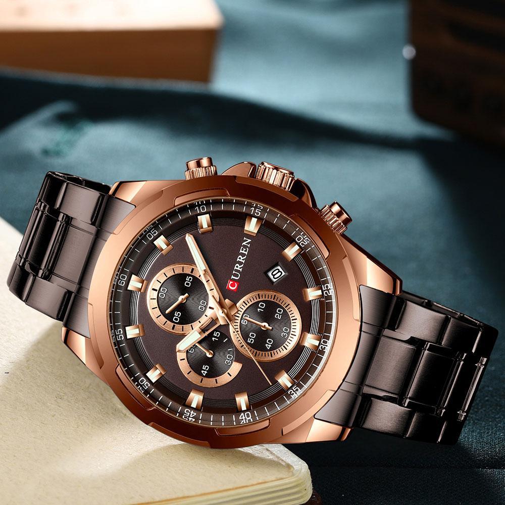 Men’s Water Resistant Sport Watch with Chronograph Dial