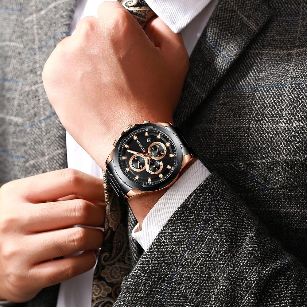 Men’s Water Resistant Sport Watch with Chronograph Dial