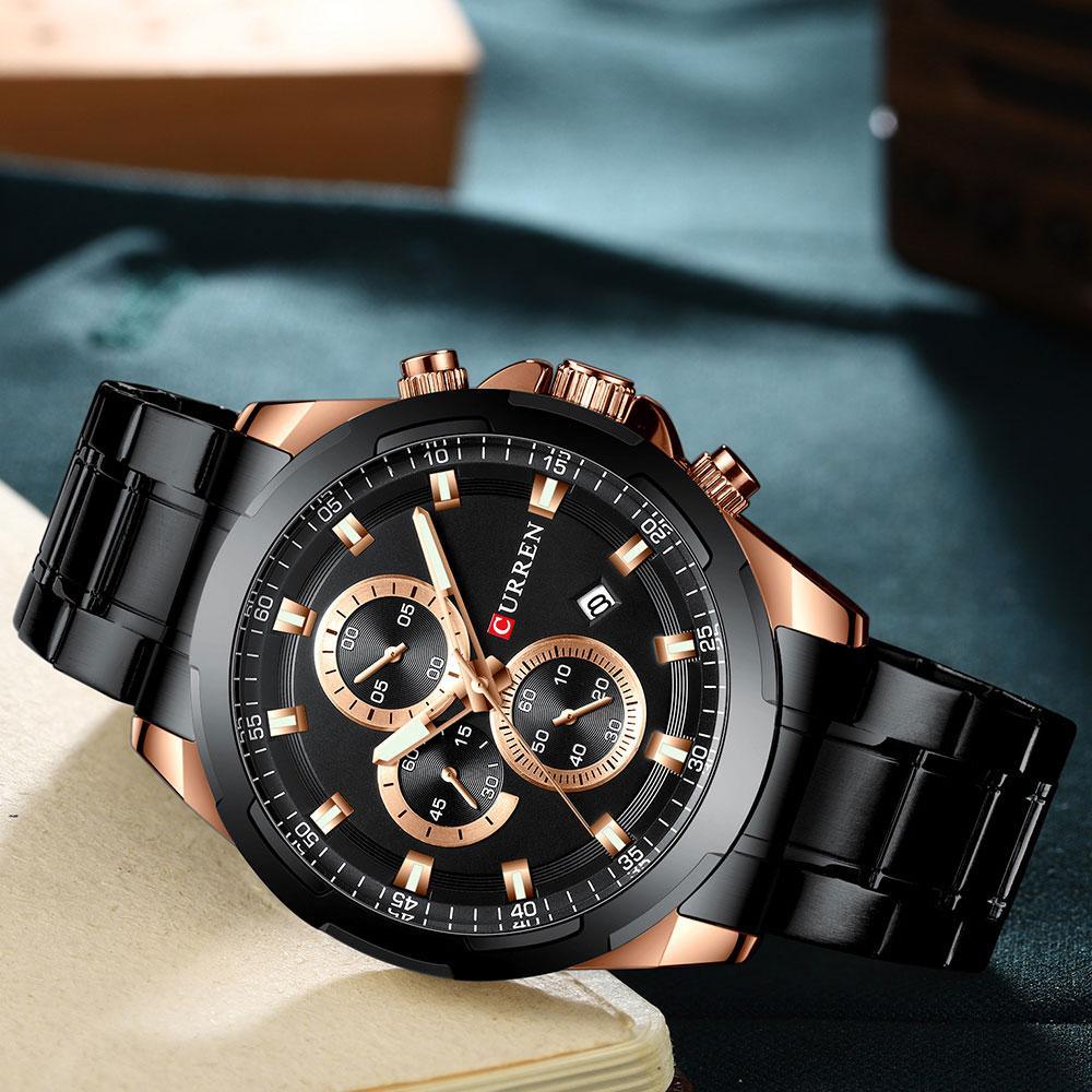 Men’s Water Resistant Sport Watch with Chronograph Dial