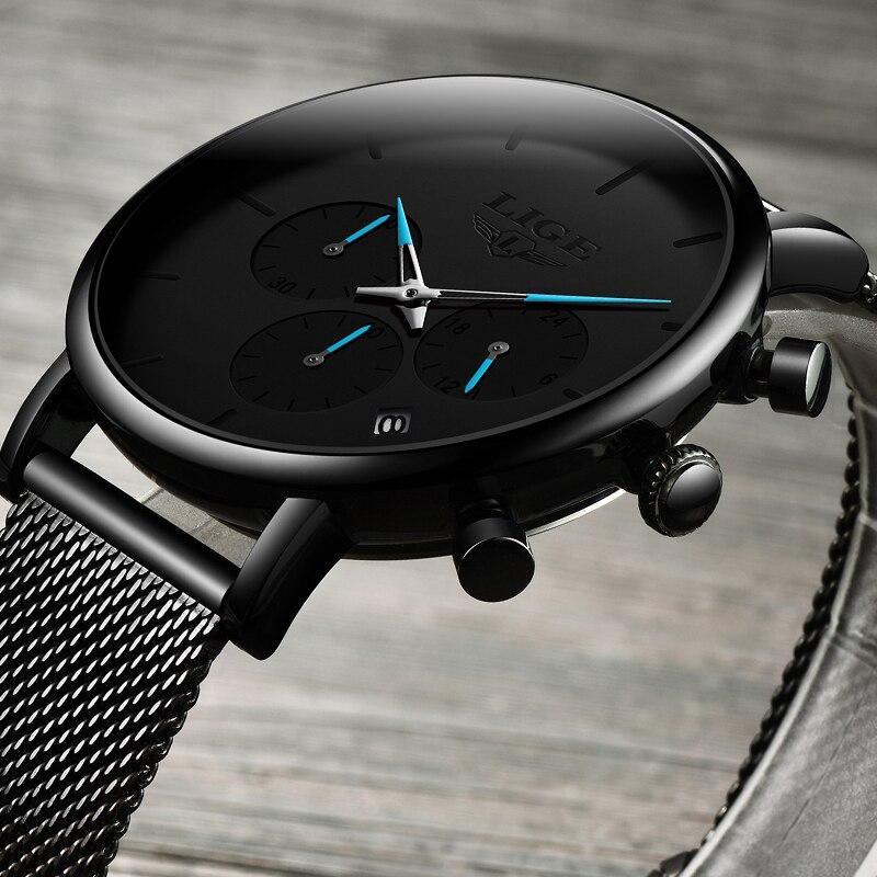 Men's Waterproof Chronograph Watch Minimalist Business-Casual