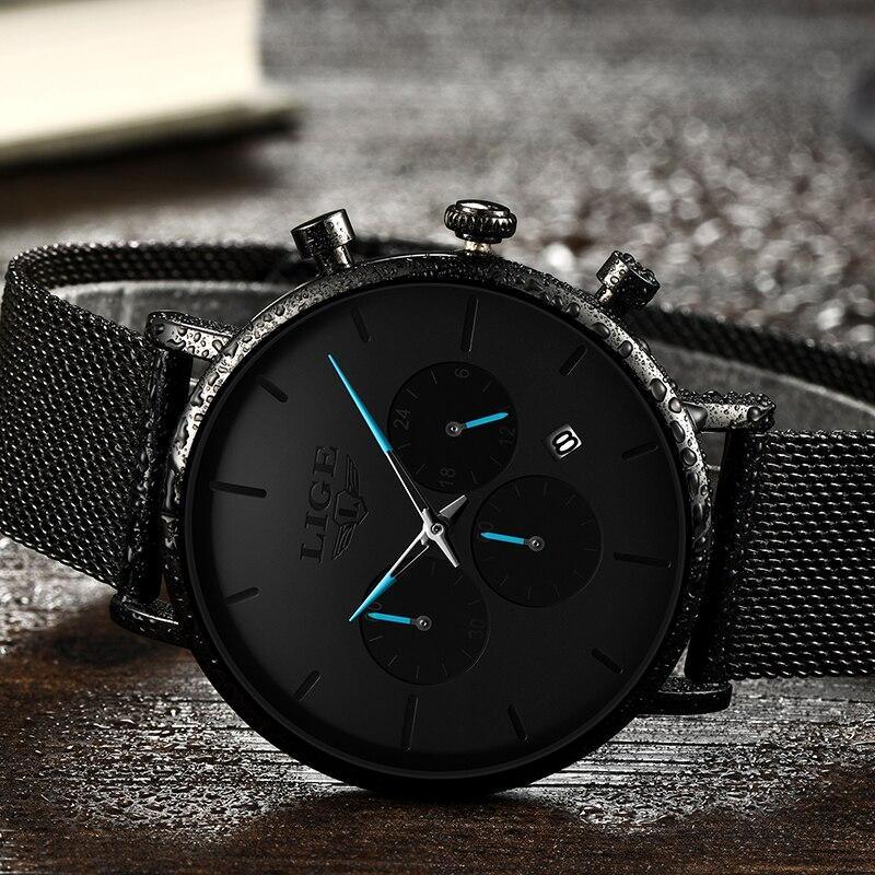 Men's Waterproof Chronograph Watch Minimalist Business-Casual