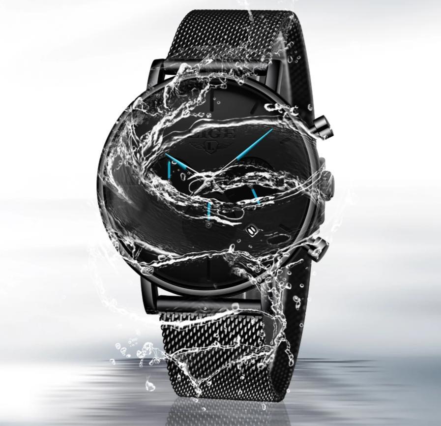 Men's Waterproof Chronograph Watch Minimalist Business-Casual