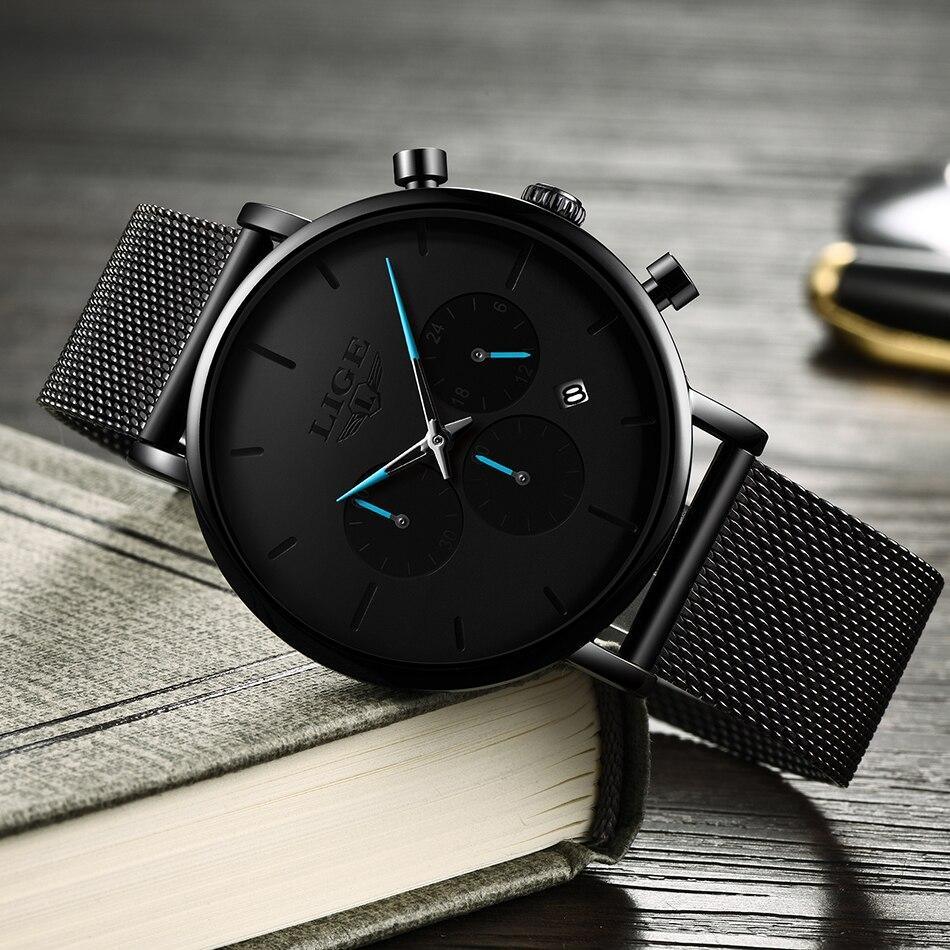Men's Waterproof Chronograph Watch Minimalist Business-Casual