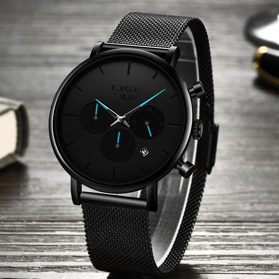 Men's Waterproof Chronograph Watch Minimalist Business-Casual