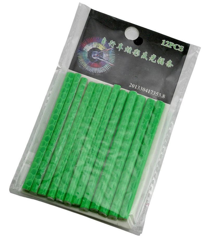 12pc Reflective Bicycle Spoke Skins - Multicolor Wheel Rim Clips