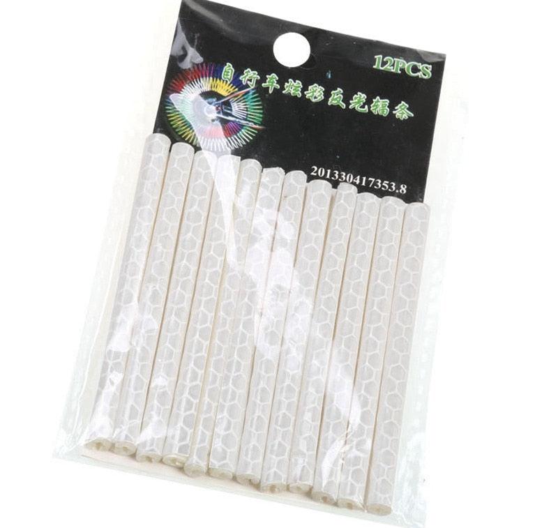 12pc Reflective Bicycle Spoke Skins - Multicolor Wheel Rim Clips