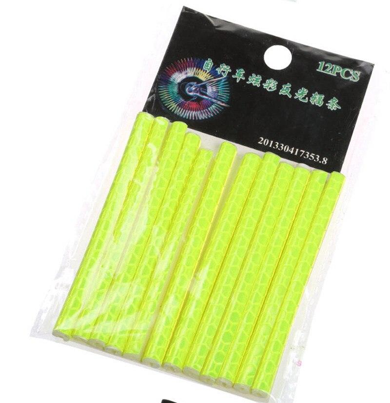 12pc Reflective Bicycle Spoke Skins - Multicolor Wheel Rim Clips
