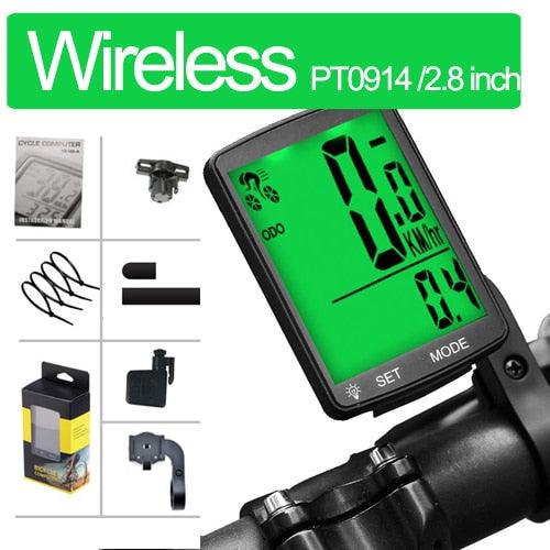 Wireless Waterproof Bicycle Speedometer with LCD Backlight Display