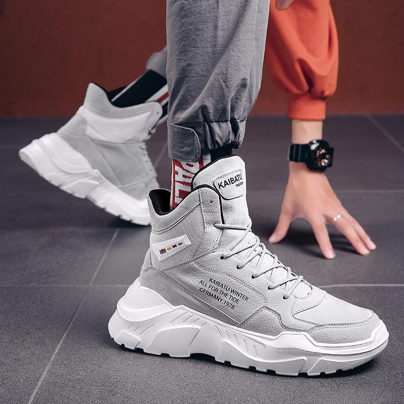 Men's High Top Urban Streetwear Sneakers Rubber Sole Winter Shoes